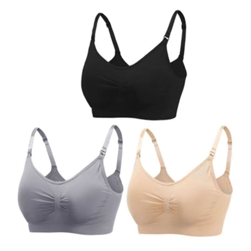 1/3Pcs Breastfeeding Bras Maternity Nursing Bra for Feeding Nursing Underwear Clothes for Pregnant Women Wirefree Breathable Bra