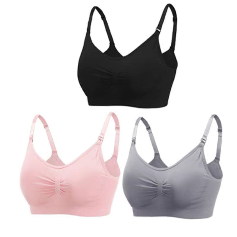 1/3Pcs Breastfeeding Bras Maternity Nursing Bra for Feeding Nursing Underwear Clothes for Pregnant Women Wirefree Breathable Bra